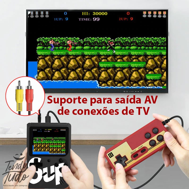 Video Game Portátil 400 Jogos Mario Bros Pode Jogar Na Tv