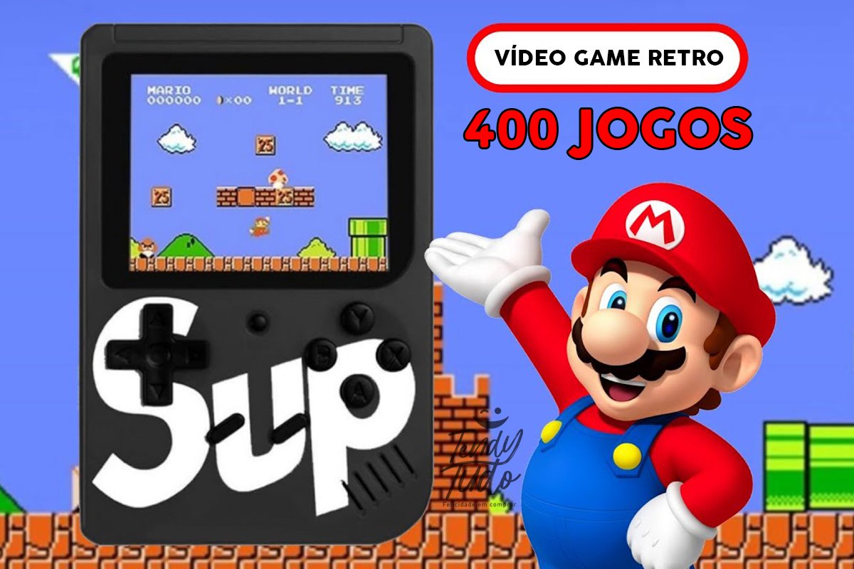 Mini Vídeo Game Retro Clássico 400 Jogos Mini 2 Player Com